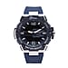 GENOA Japanese and Electronic Movement 5 ATM Water Resistant Watch with Stainless Steel Back and Green TPU Strap - Black