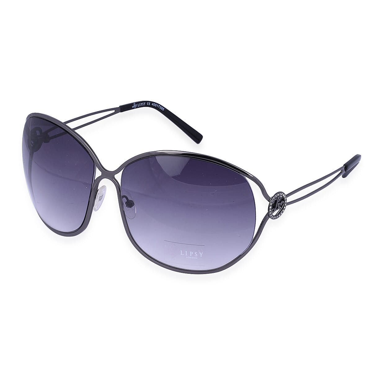 LIPSY Sunglasses with Decorative Temples - Gun