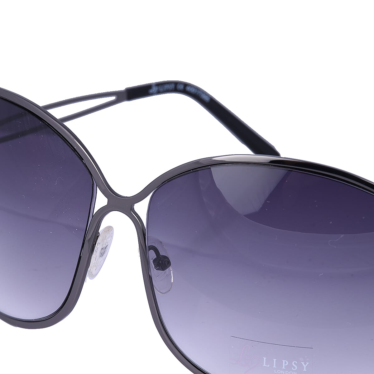 LIPSY Sunglasses with Decorative Temples - Gun