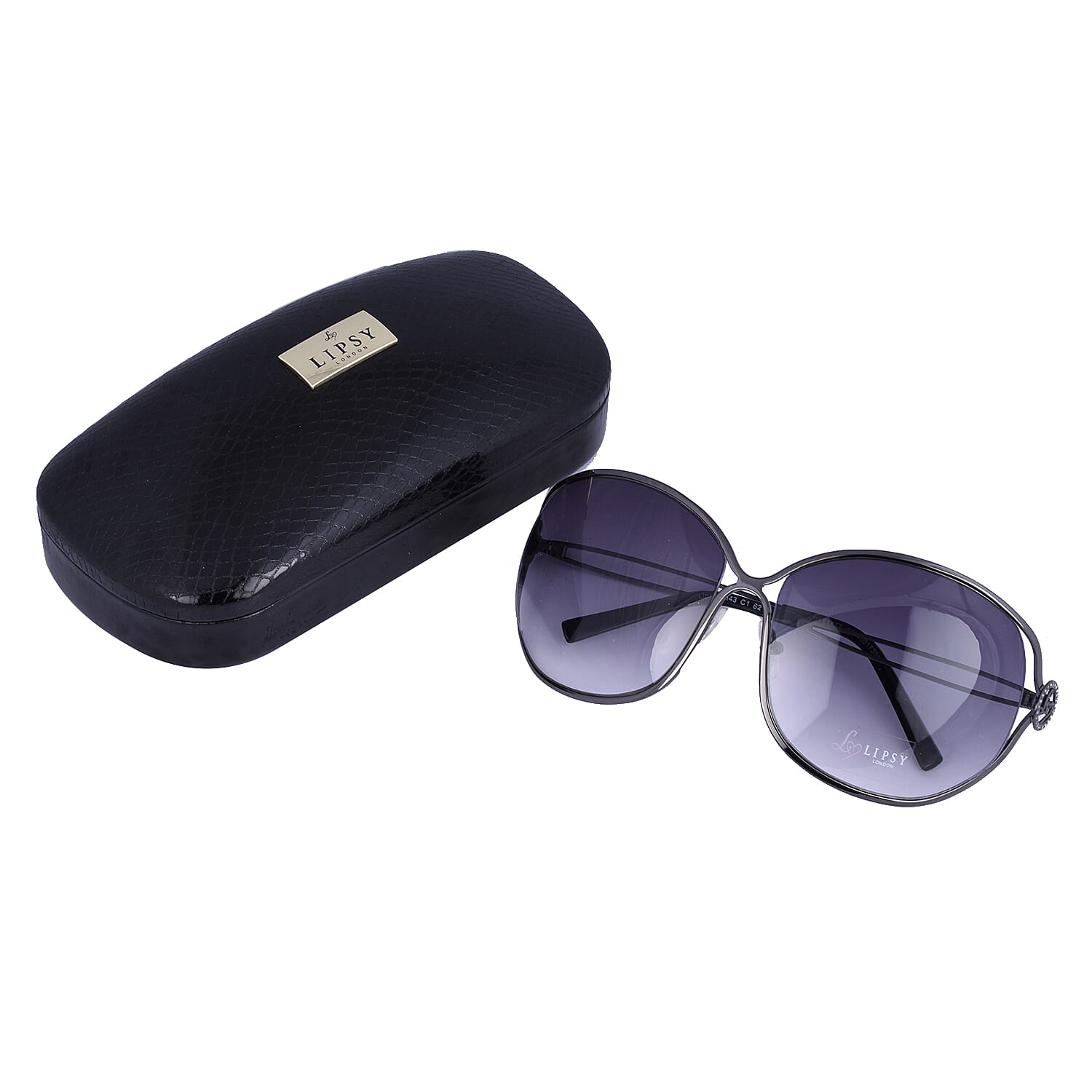 LIPSY Sunglasses with Decorative Temples - Gun