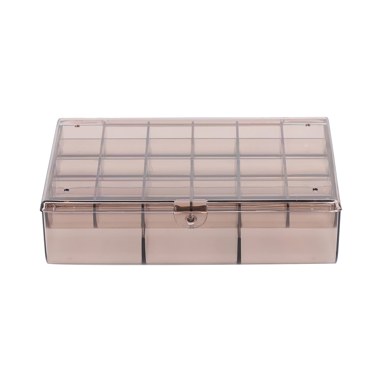 Two Layer Jewellery Organiser with Top Removable Tray - Brown
