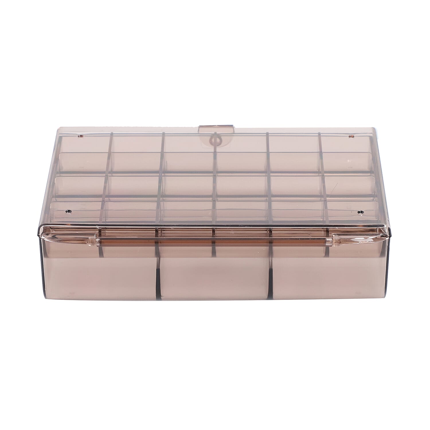 Two Layer Jewellery Organiser with Top Removable Tray - Brown