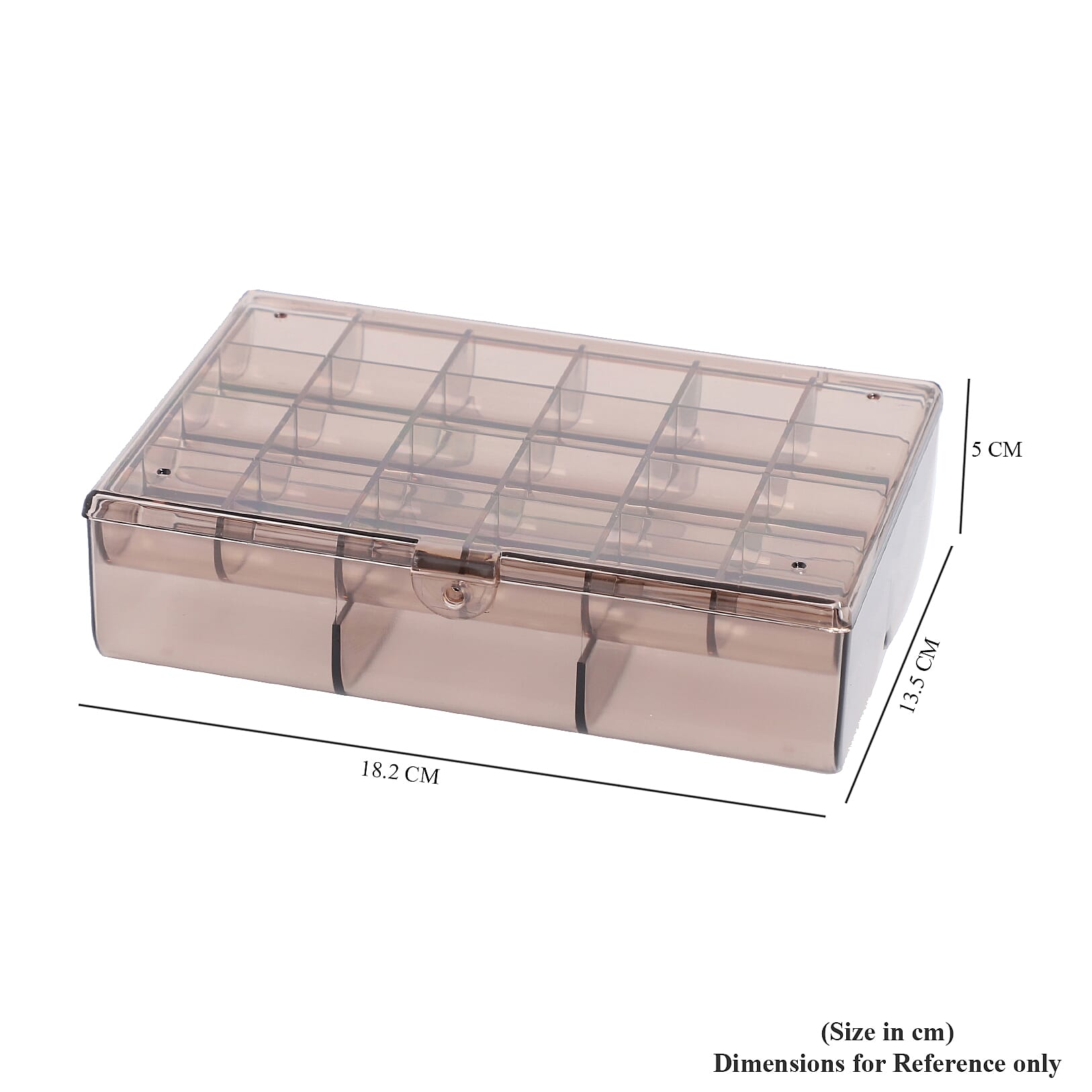 Two Layer Jewellery Organiser with Top Removable Tray - Brown