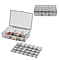 Two Layer Jewellery Organiser with Top Removable Tray - Gray