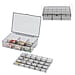 Two Layer Jewellery Organiser with Top Removable Tray - Gray