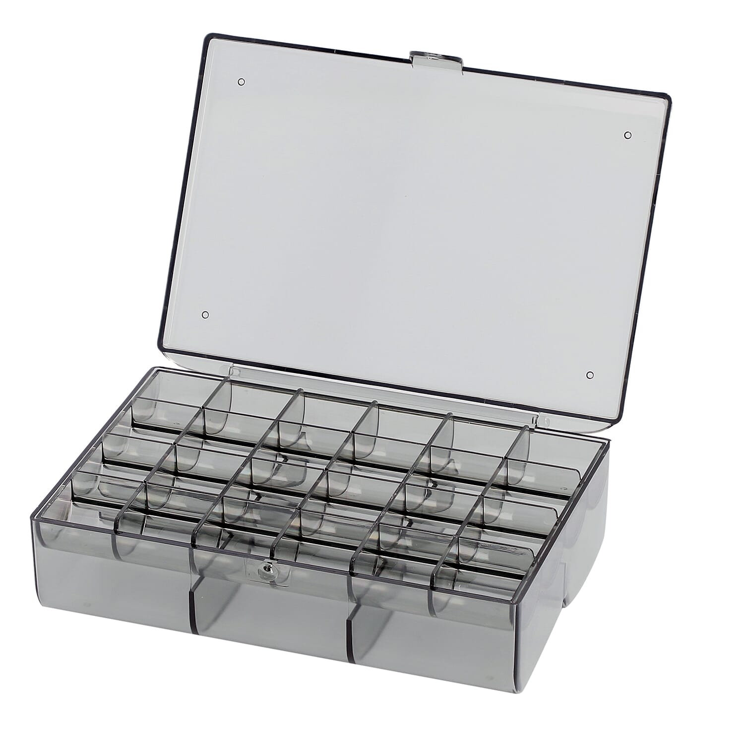 Two Layer Smart Organiser with Top Removable Tray (Size 18x13x5Cm) - Grey