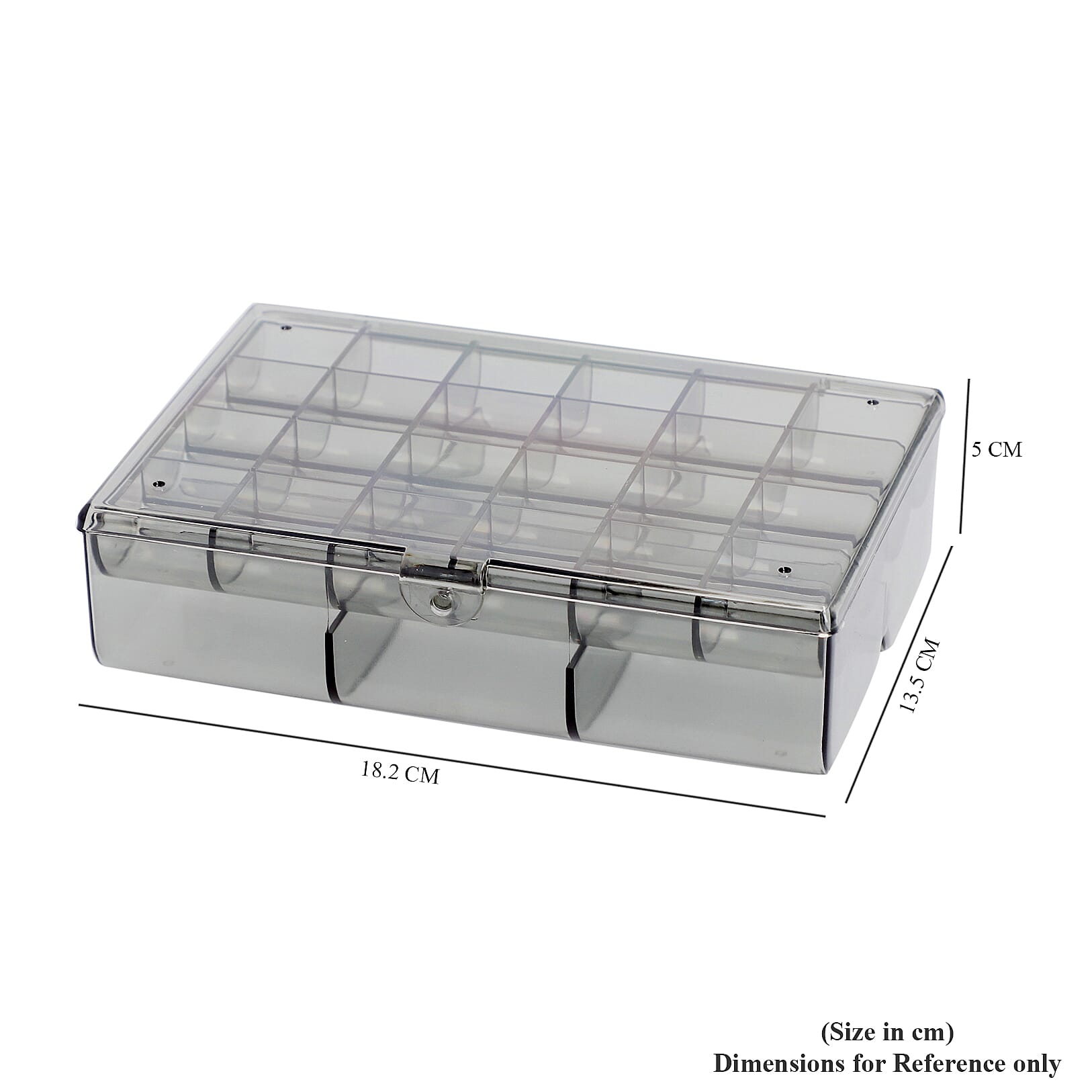 Two Layer Smart Organiser with Top Removable Tray (Size 18x13x5Cm) - Grey