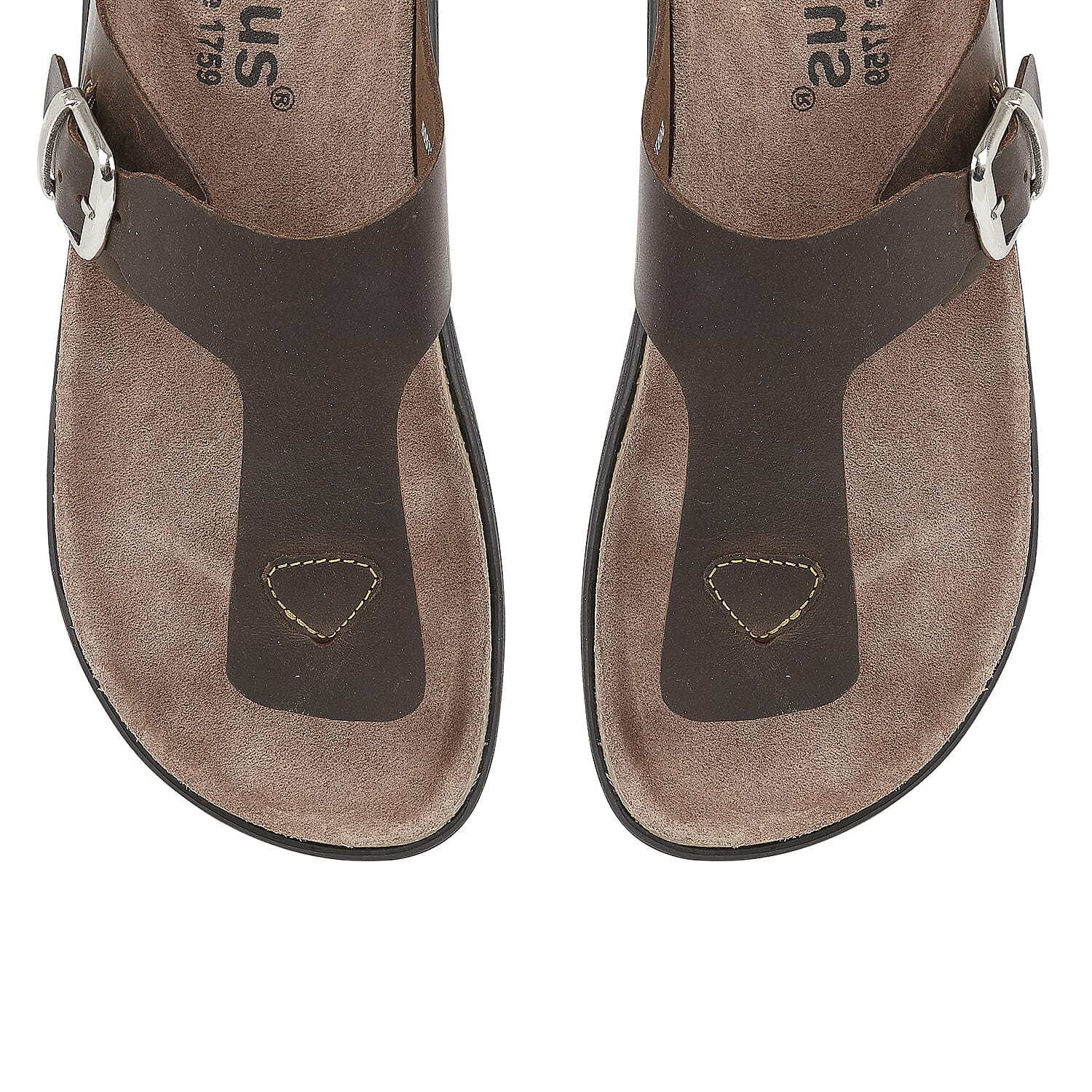 Lotus Grady Leather Toe-Post Mens Sandals (Size 11) - Brown