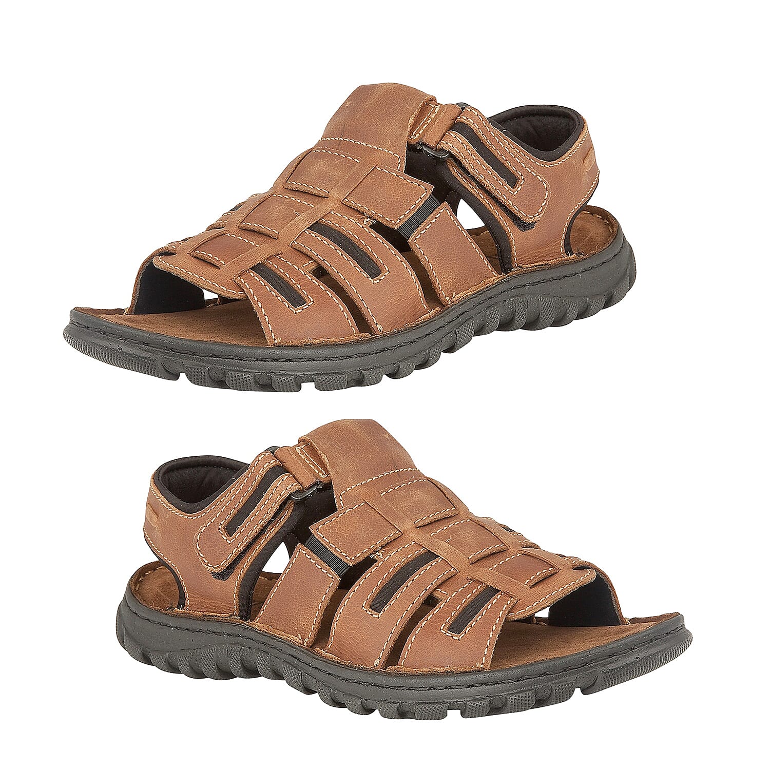 Lotus Doyle Mens Strap Sandals (Size 7) - Tan