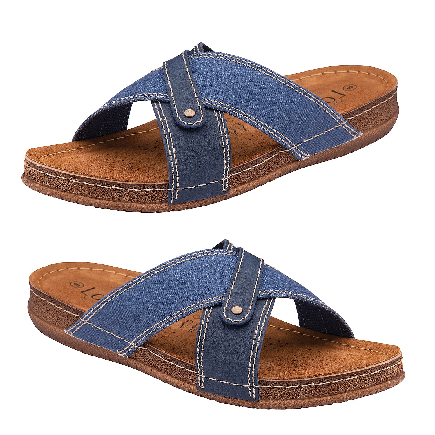 Lotus Marvin Mens Mule Sandals (Size 11) - Denim