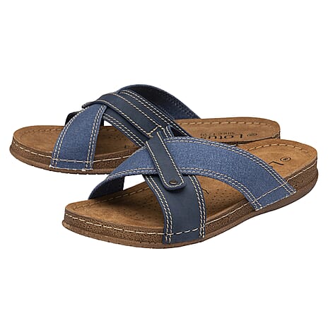 Lotus Marvin Mens Mule Sandals (Size 12) - Denim