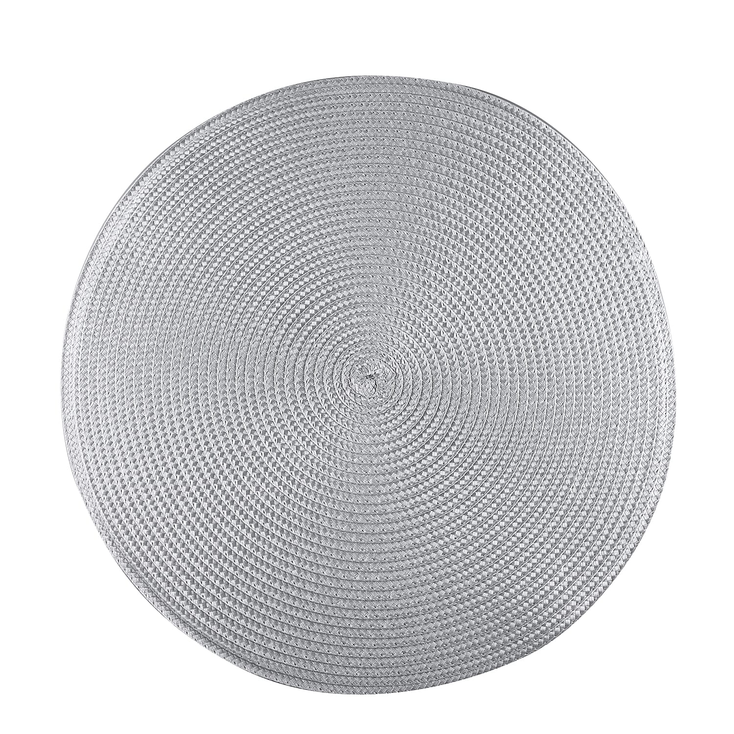 Set of 4 - Table Round Placemats (Size 38 Cm) - Grey