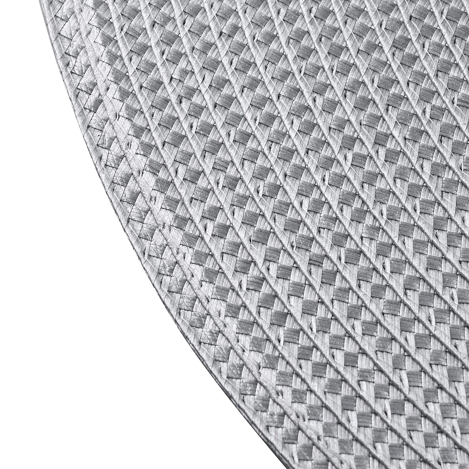 Set of 4 - Table Round Placemats (Size 38 Cm) - Grey