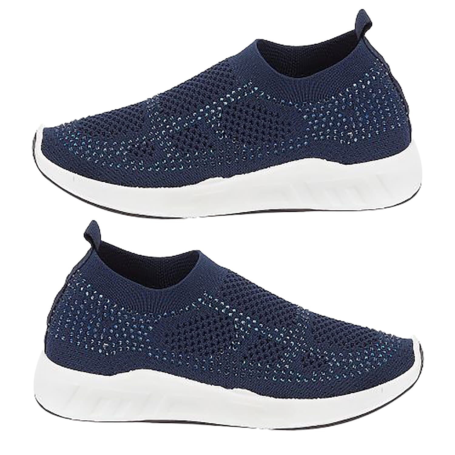 Comfortable Ladies Slip-on Trainers (Size 3) - Navy