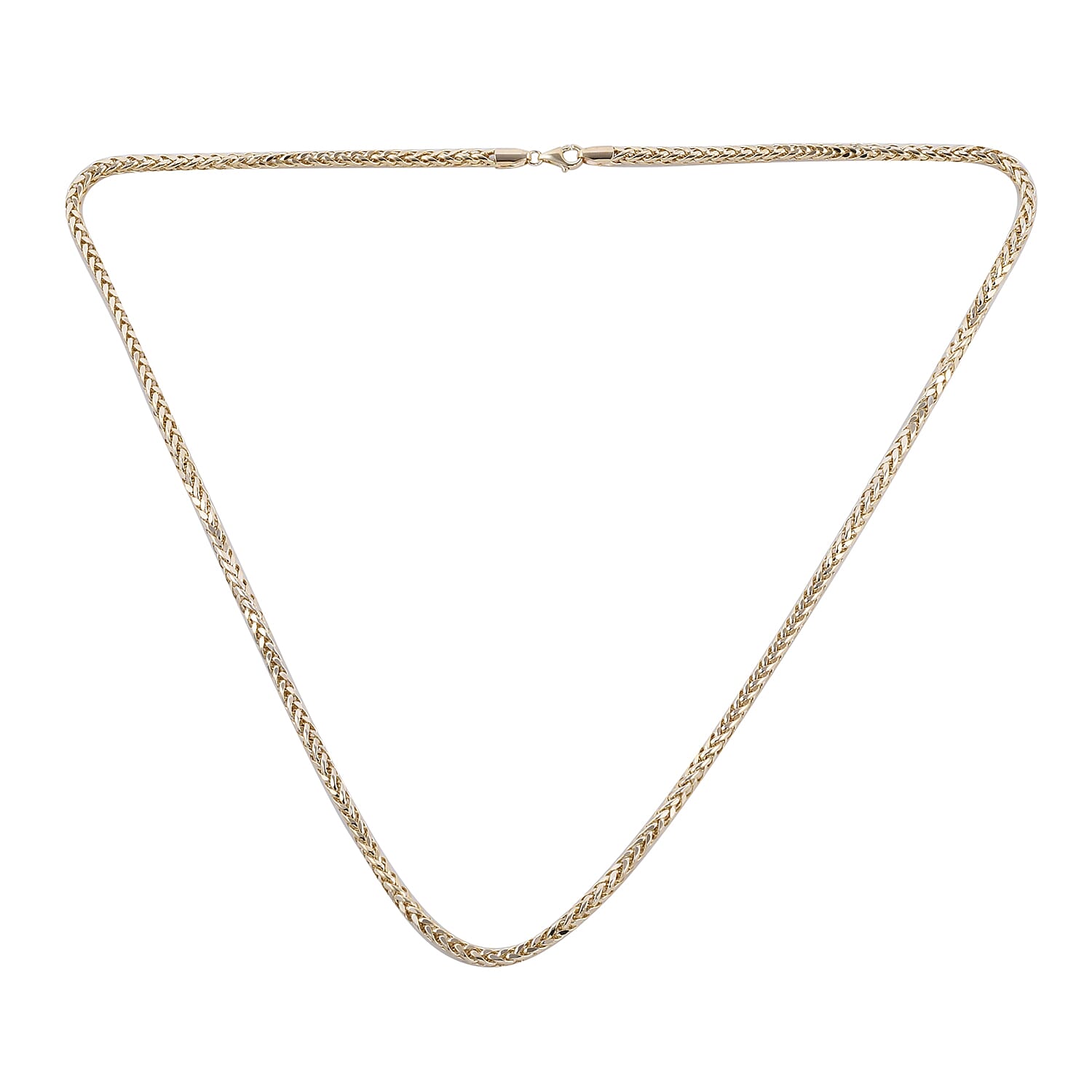 9K Yellow Gold Spiga Necklace (Size - 22) with Impex Lobster Clasp Findings, Gold Wt 9.70 Gms