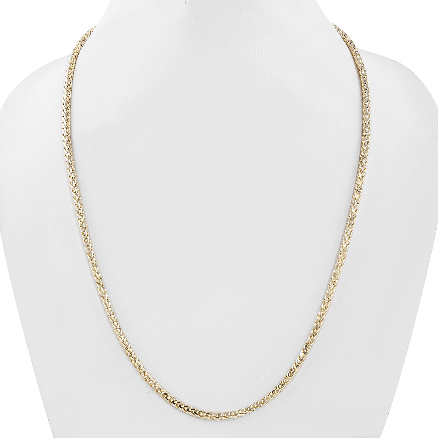 9K Yellow Gold Spiga Necklace (Size - 22) with Impex Lobster Clasp Findings, Gold Wt 9.70 Gms