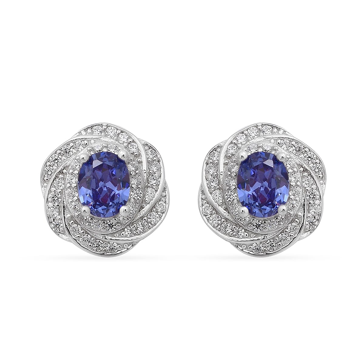 Simulated 2025 tanzanite earrings