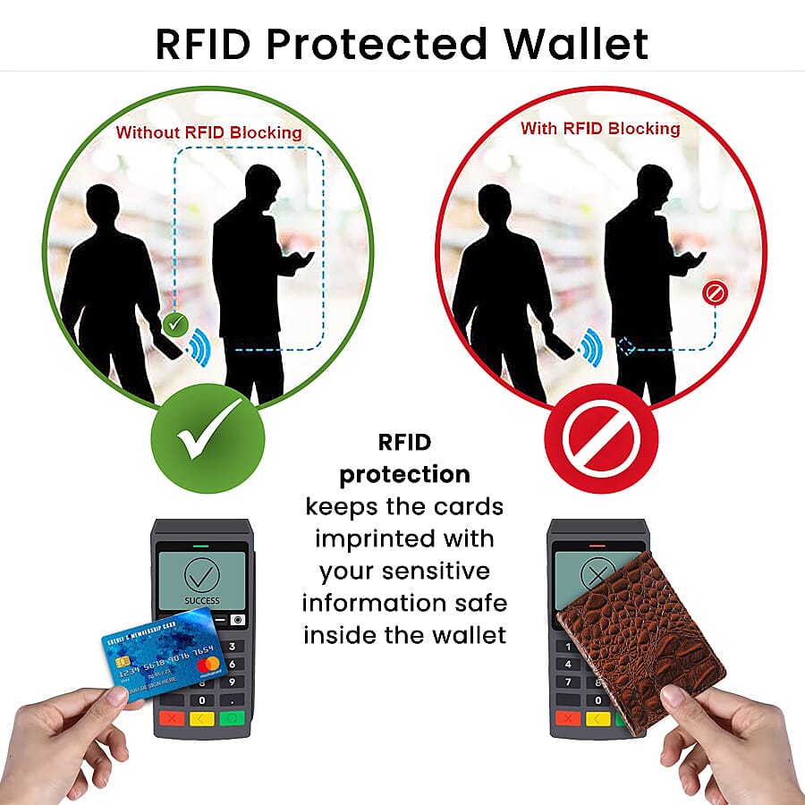 100% Genuine Leather RFID Protected Wallet with 2 Passport Case, Luggage Tag and 9 Card Slot- Brown