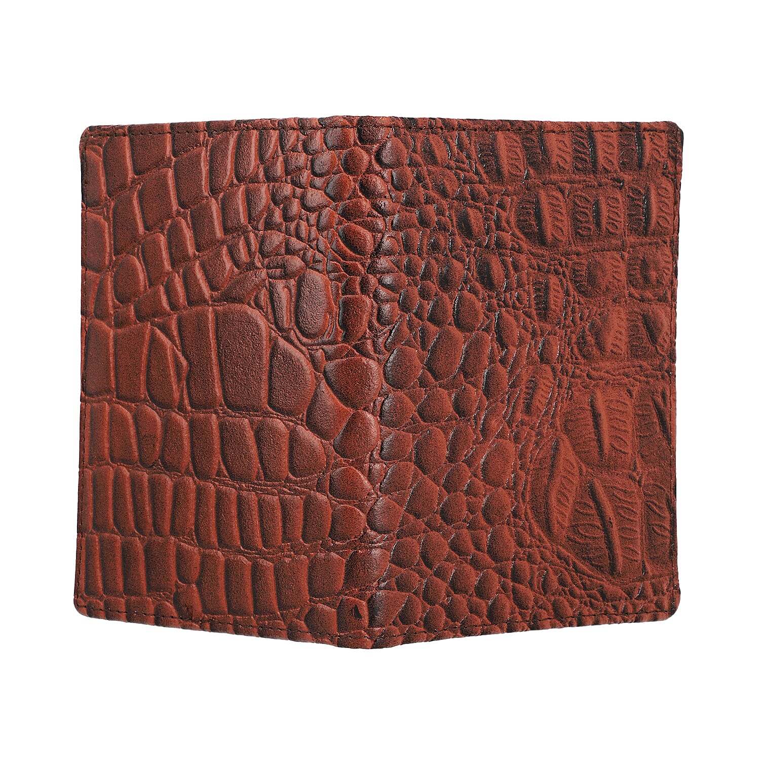 100% Genuine Leather RFID Protected Wallet with 2 Passport Case, Luggage Tag and 9 Card Slot- Brown