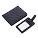 100% Genuine Leather Croc Embossed Pattern RFID Protected BI Fold Wallet with Luggage Tag - Black