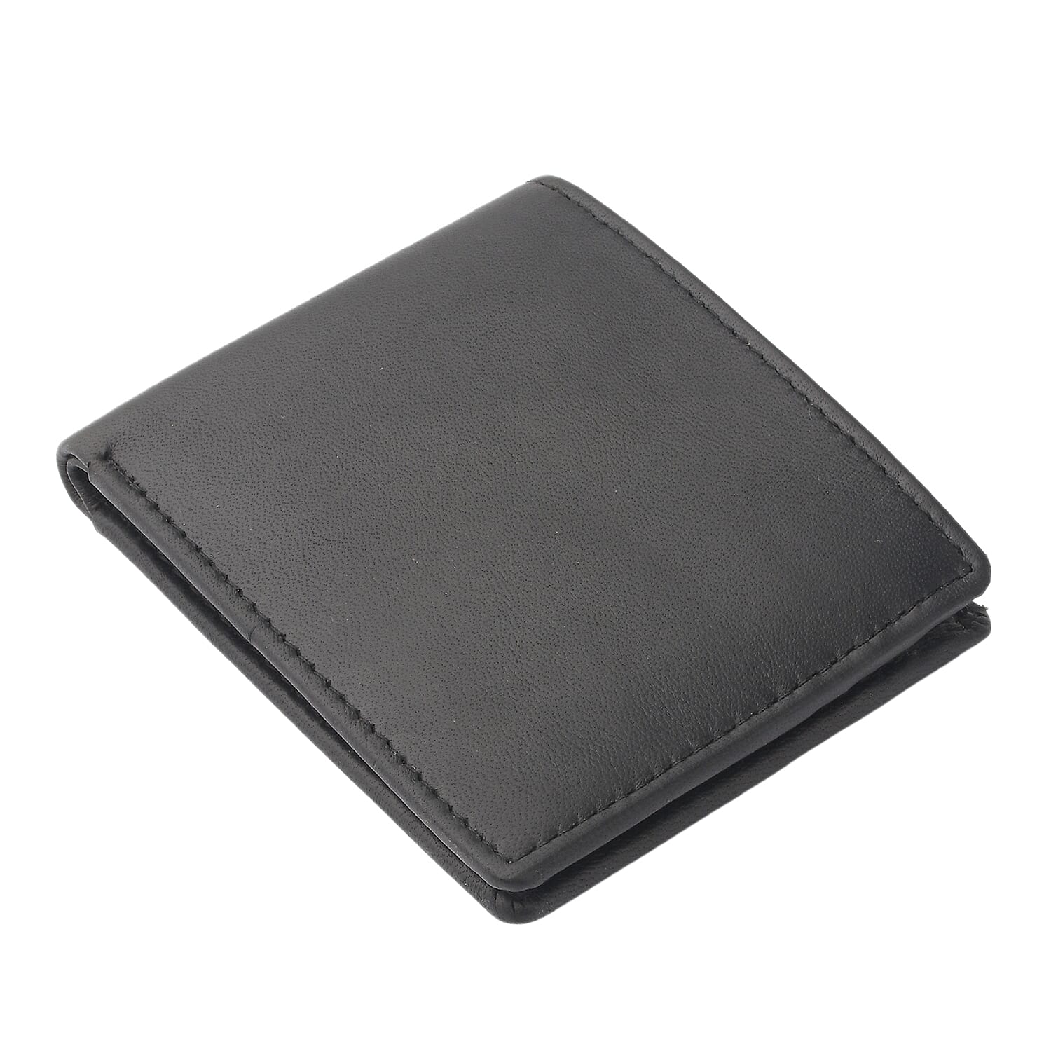 2 Piece Set - 100% Genuine Leather Belt and RFID Protected Wallet - Black