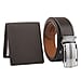 2 Piece Set - 100% Genuine Leather Belt and RFID Protected Wallet - Black