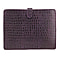 100% Genuine Leather Croc Embossed Pattern Ipad Sleeves with Magnetic Push Button (Size 31x25x3Cm) - Black