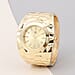 STRADA Japanese Movement Golden Dial Water Resistant Bangle Watch (Size 6.75) in Yellow Gold Tone
