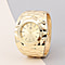 STRADA Japanese Movement Golden Dial Water Resistant Bangle Watch (Size 6.75) in Yellow Gold Tone