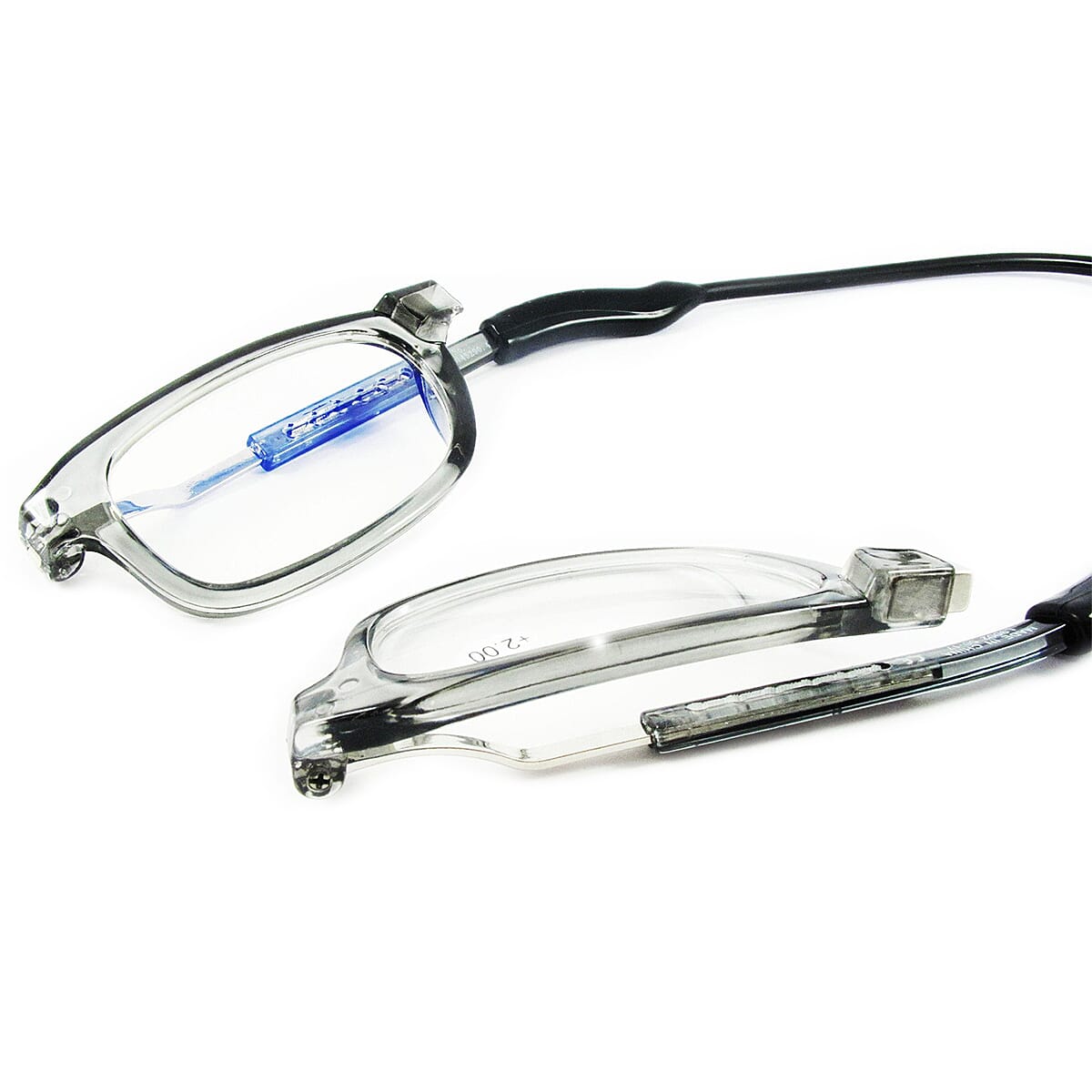 Loopies Magnetic Photochromic Transparent Grey Reading Glasses +1.50