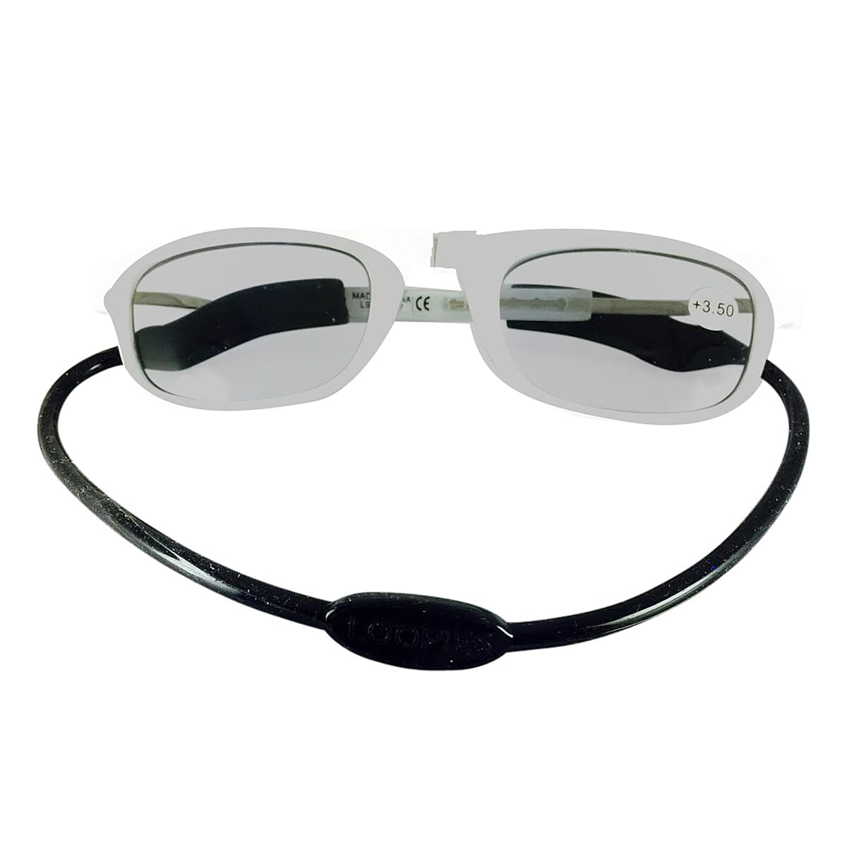 Loopies Magnetic Photochromic White Reading Glasses -2.0