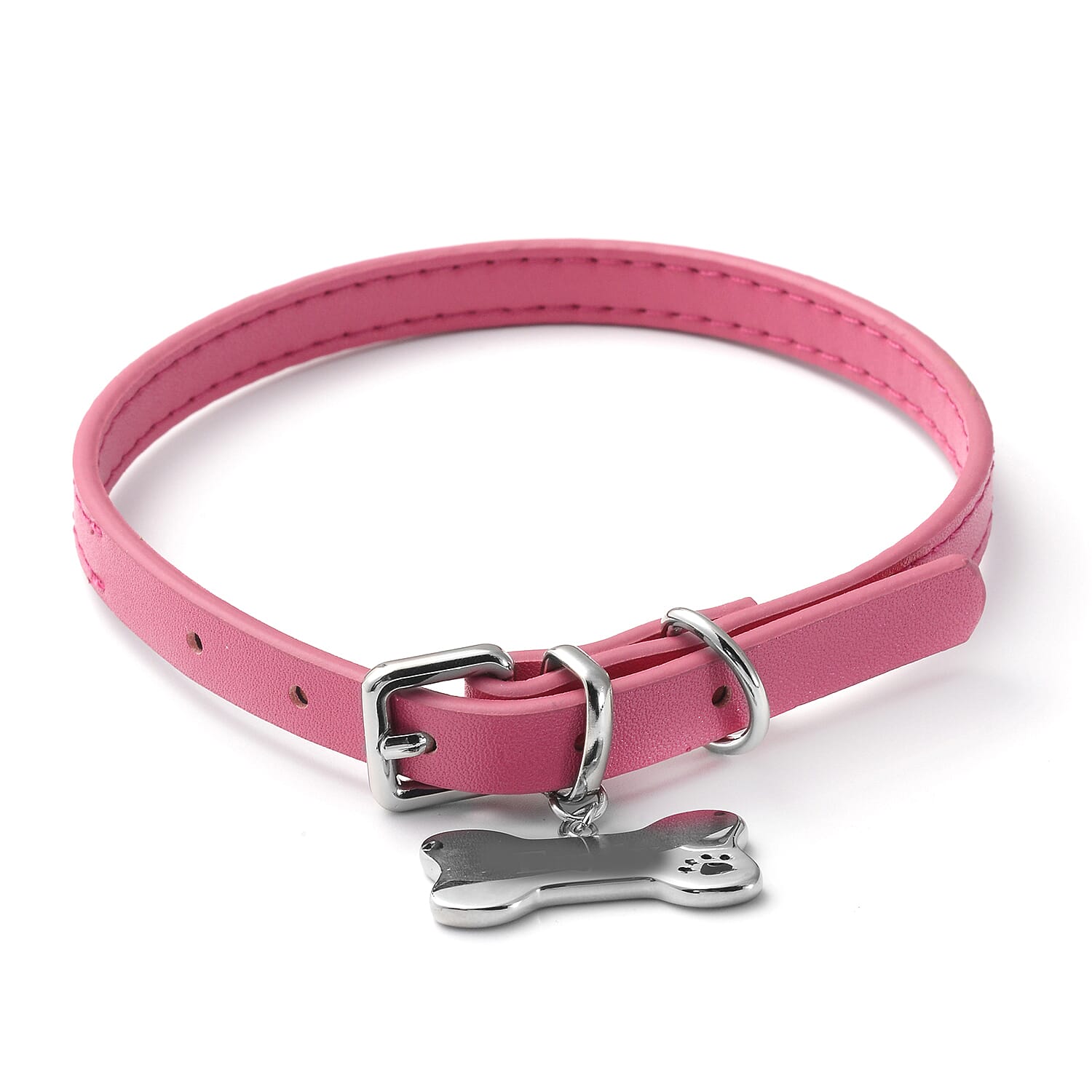 Dog Collar Necklace (Size - 7.5- 10) in Stainless Steel