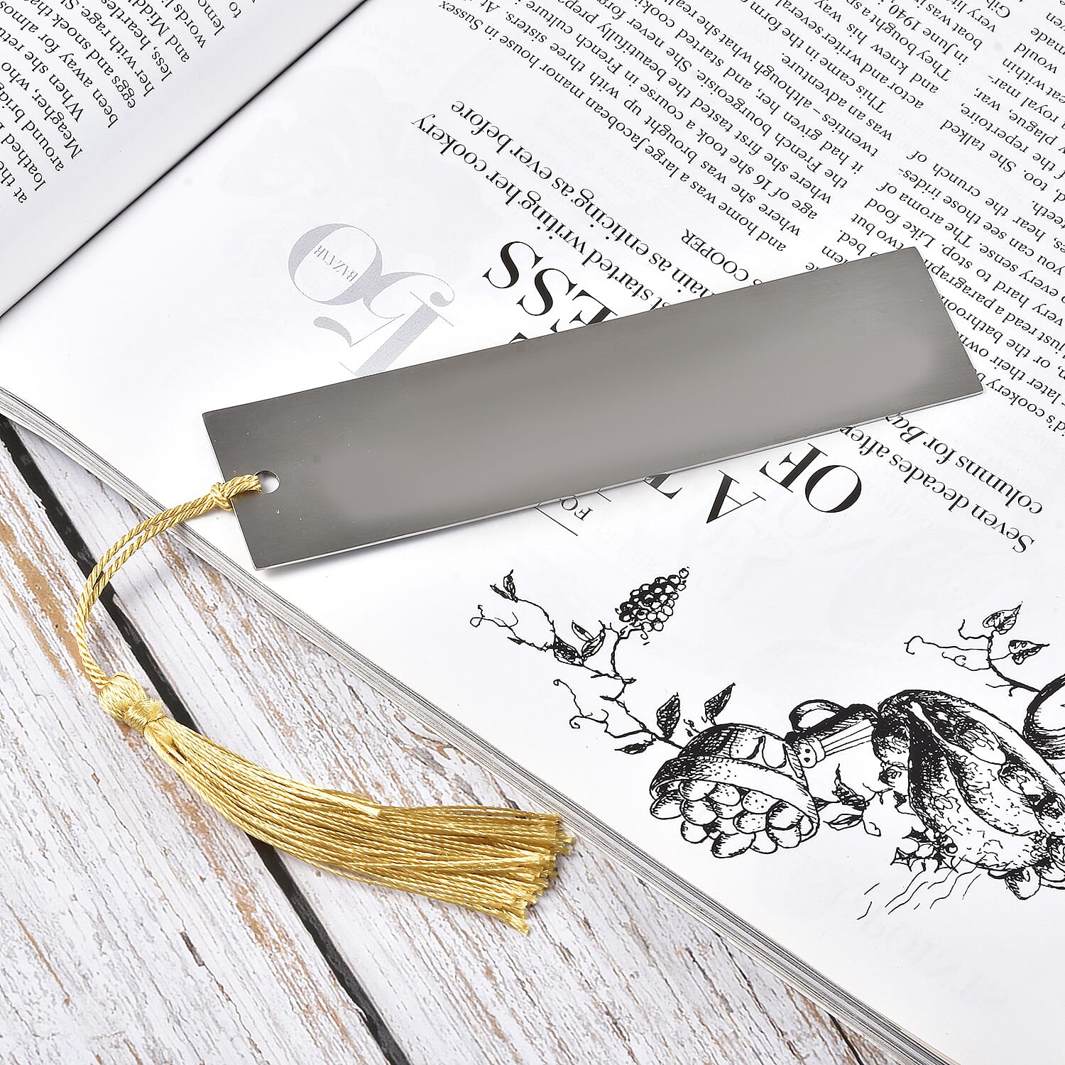 Personalized Rectangular Bookmark in Stainless Steel