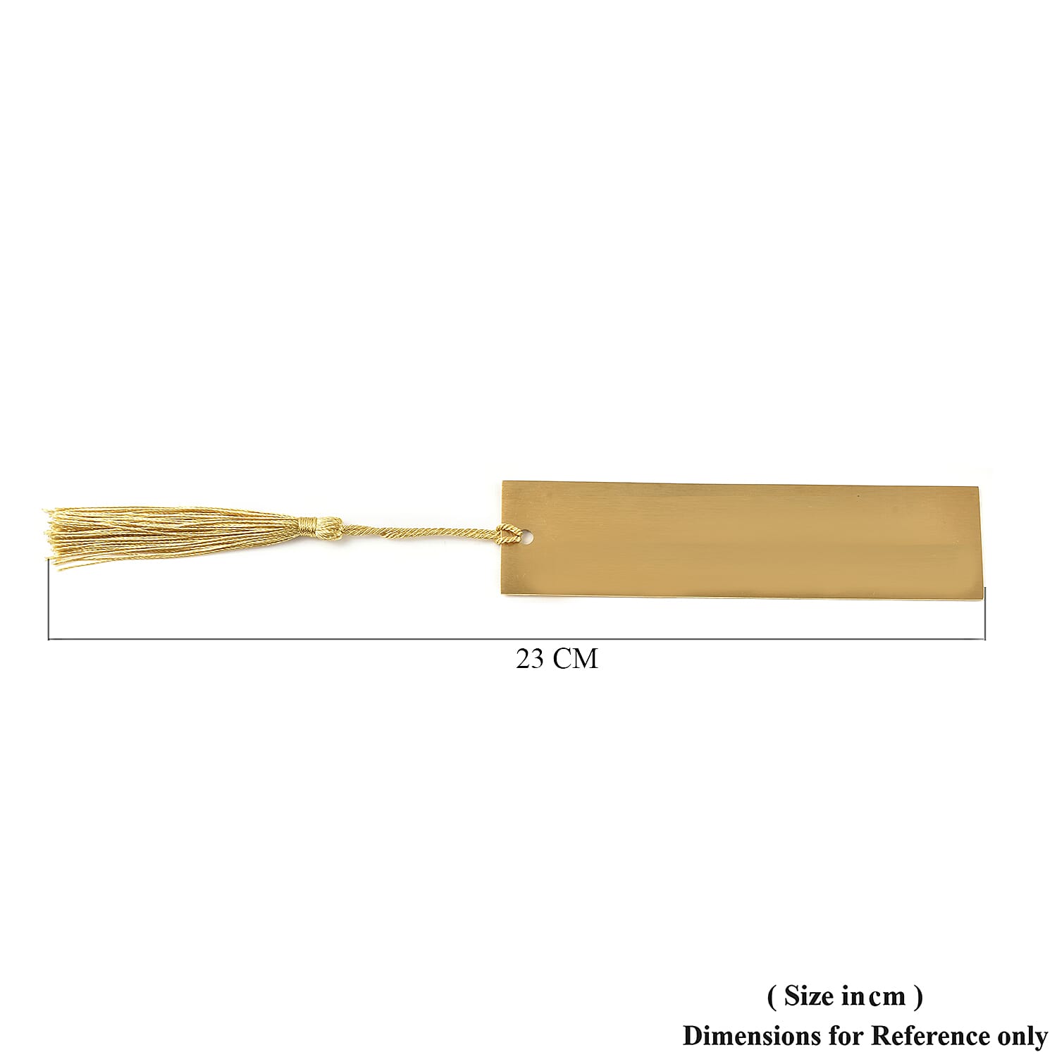 Personalized Rectangular Bookmark in Gold Tone