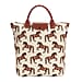 Signare Tapestry Whistle Jacket  Horse Pattern Foldaway Bag - Cream