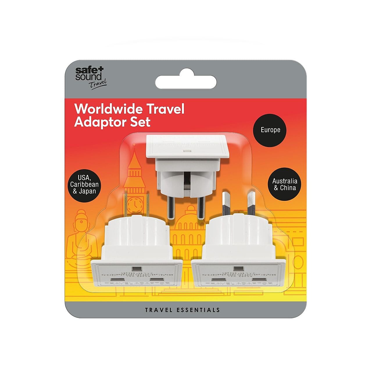 Set of 3 Worldwide Travel Adaptor
