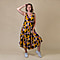 TAMSY  Viscose Womens Print Dress - Yellow