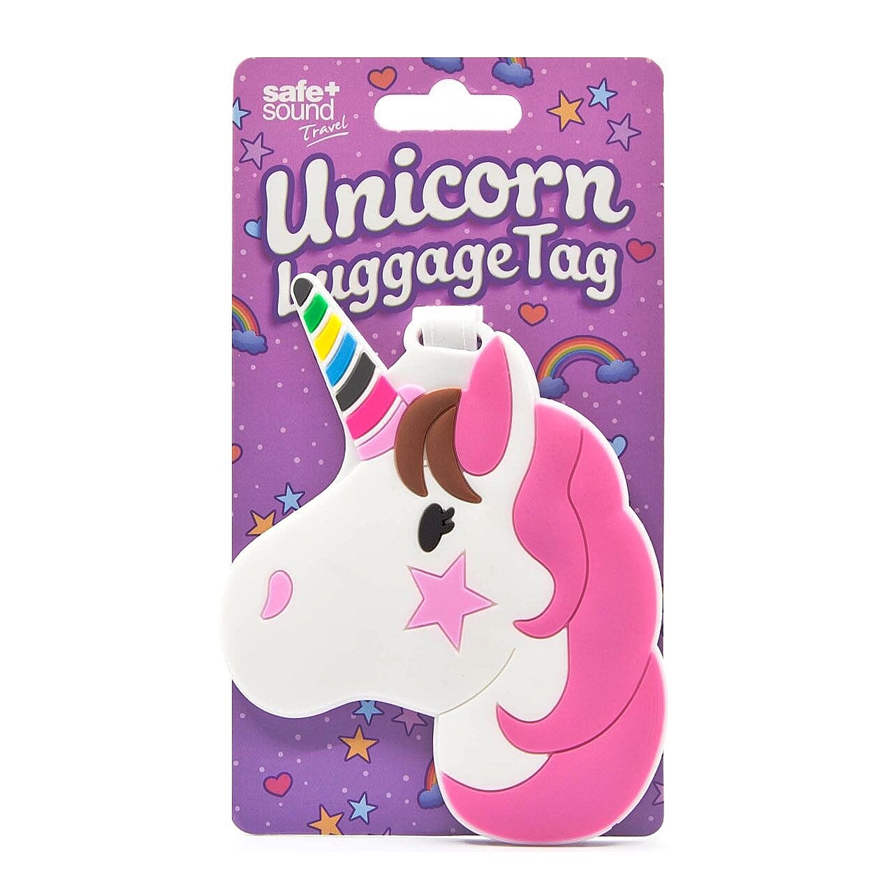 Unicorn Rubber Luggage Tag (Size 12X9.5 Cm)