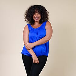 TAMSY Super Soft Vest One Size, ( Fits Size 8  to 18) - Royal Blue