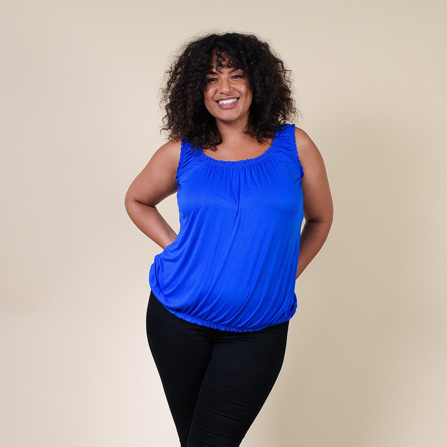 TAMSY Super Soft Vest One Size, ( Fits Size 8  to 18) - Royal Blue