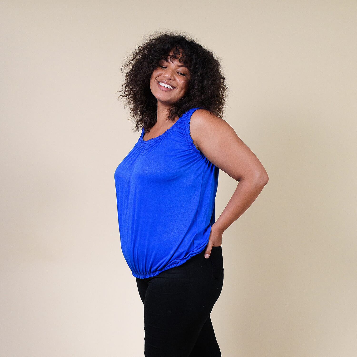 TAMSY Super Soft Vest One Size, ( Fits Size 8  to 18) - Royal Blue