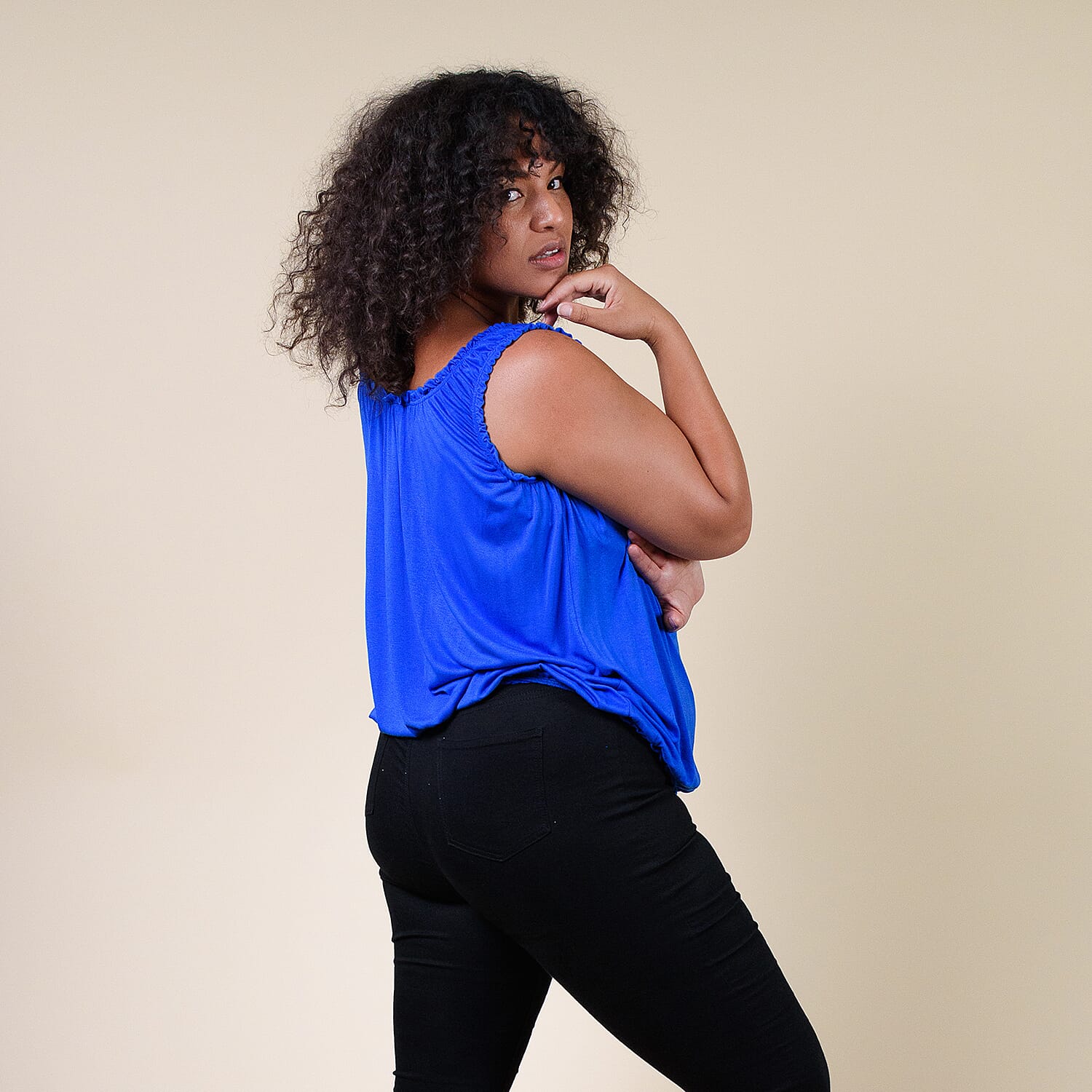 TAMSY Super Soft Vest One Size, ( Fits Size 8  to 18) - Royal Blue