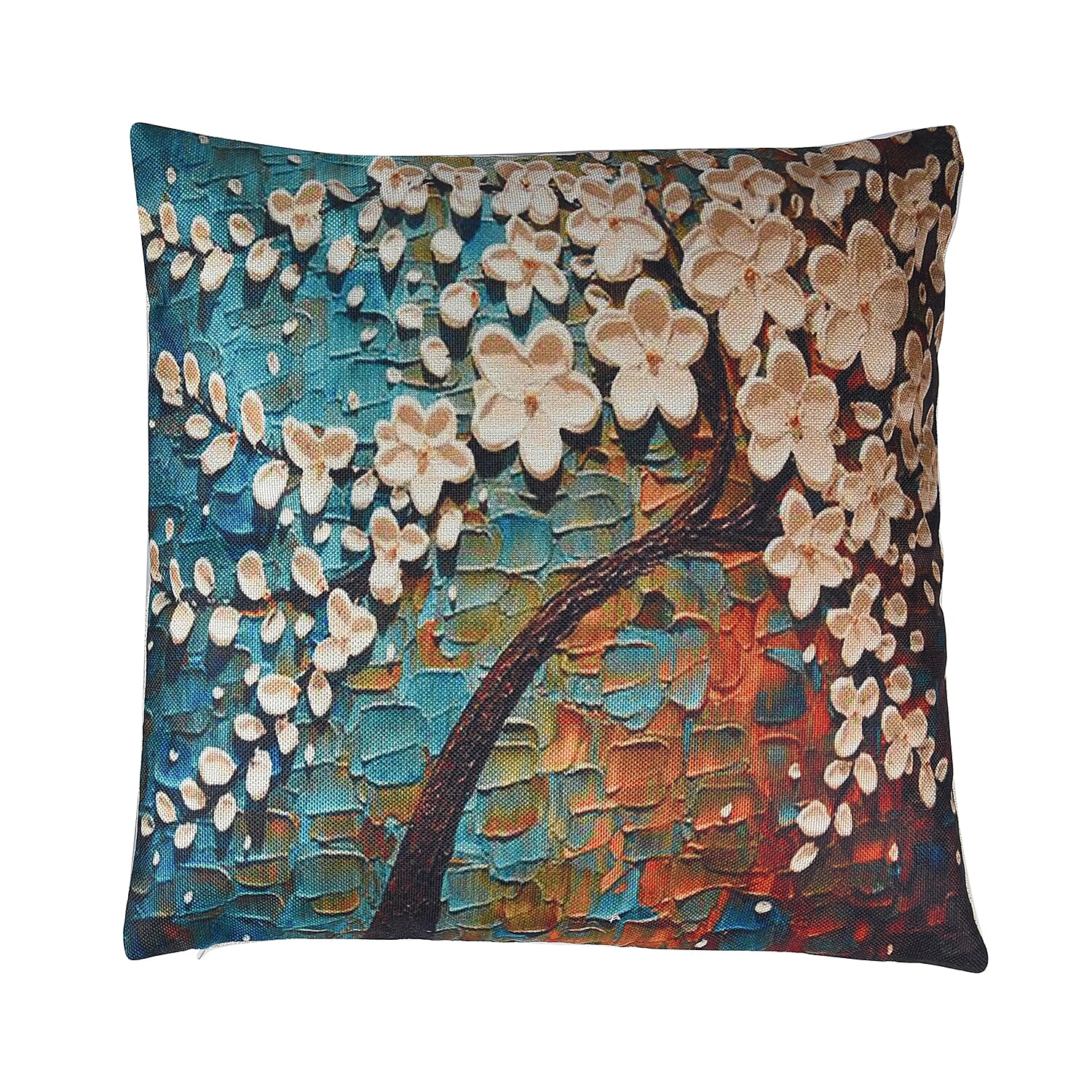Set of 2 - Floral Tree Pattern Cushion Covers (Size 45 Cm) - Multi