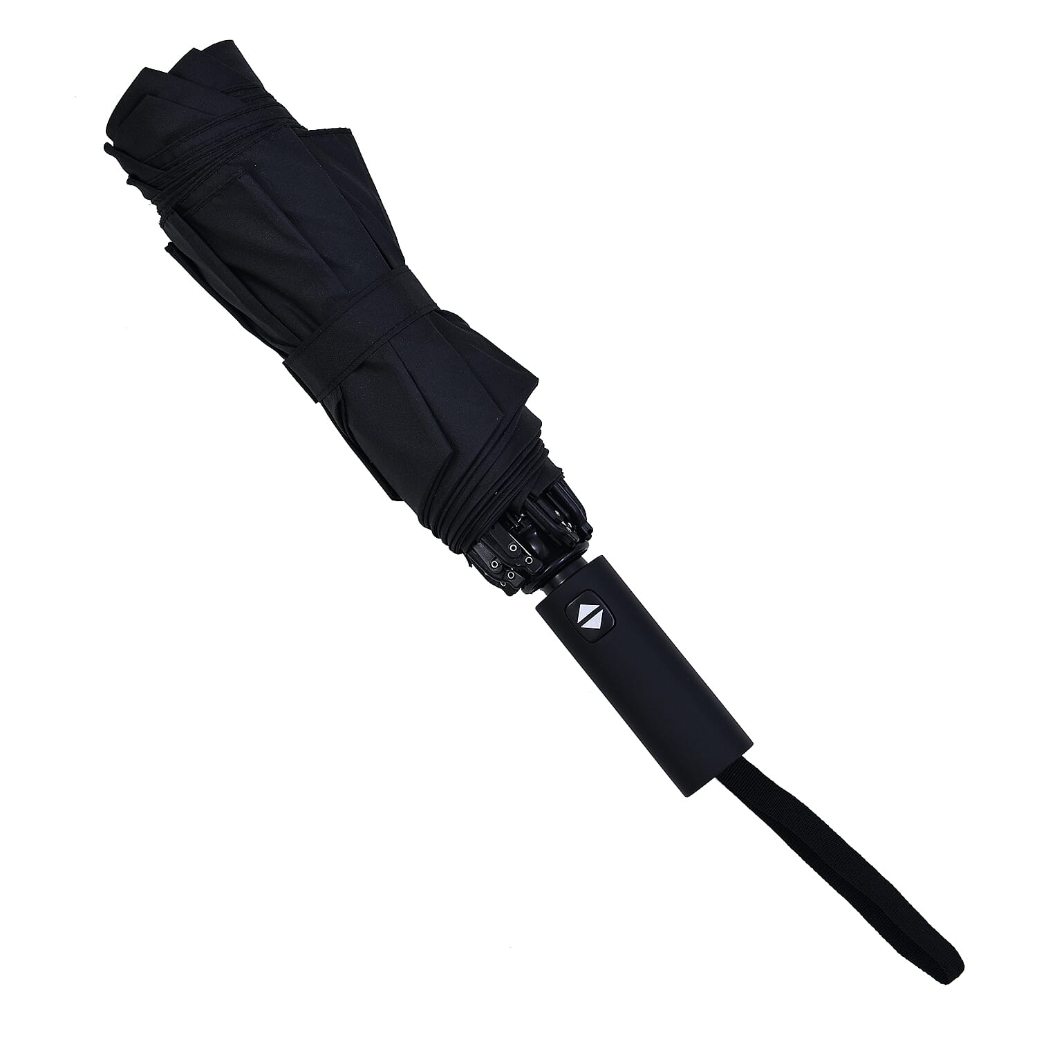 3 Fold Automatic Open Close Reverse Compact Inverted Umbrella - Black