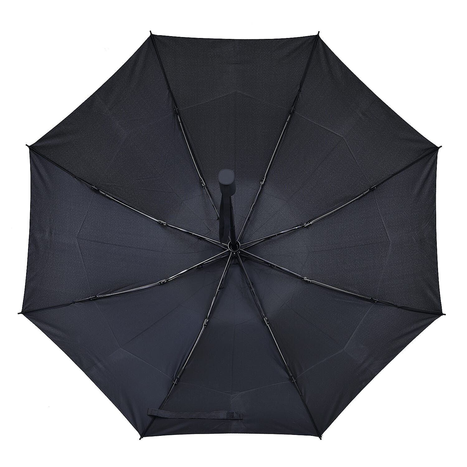 3 Fold Automatic Open Close Reverse Compact Inverted Umbrella - Black