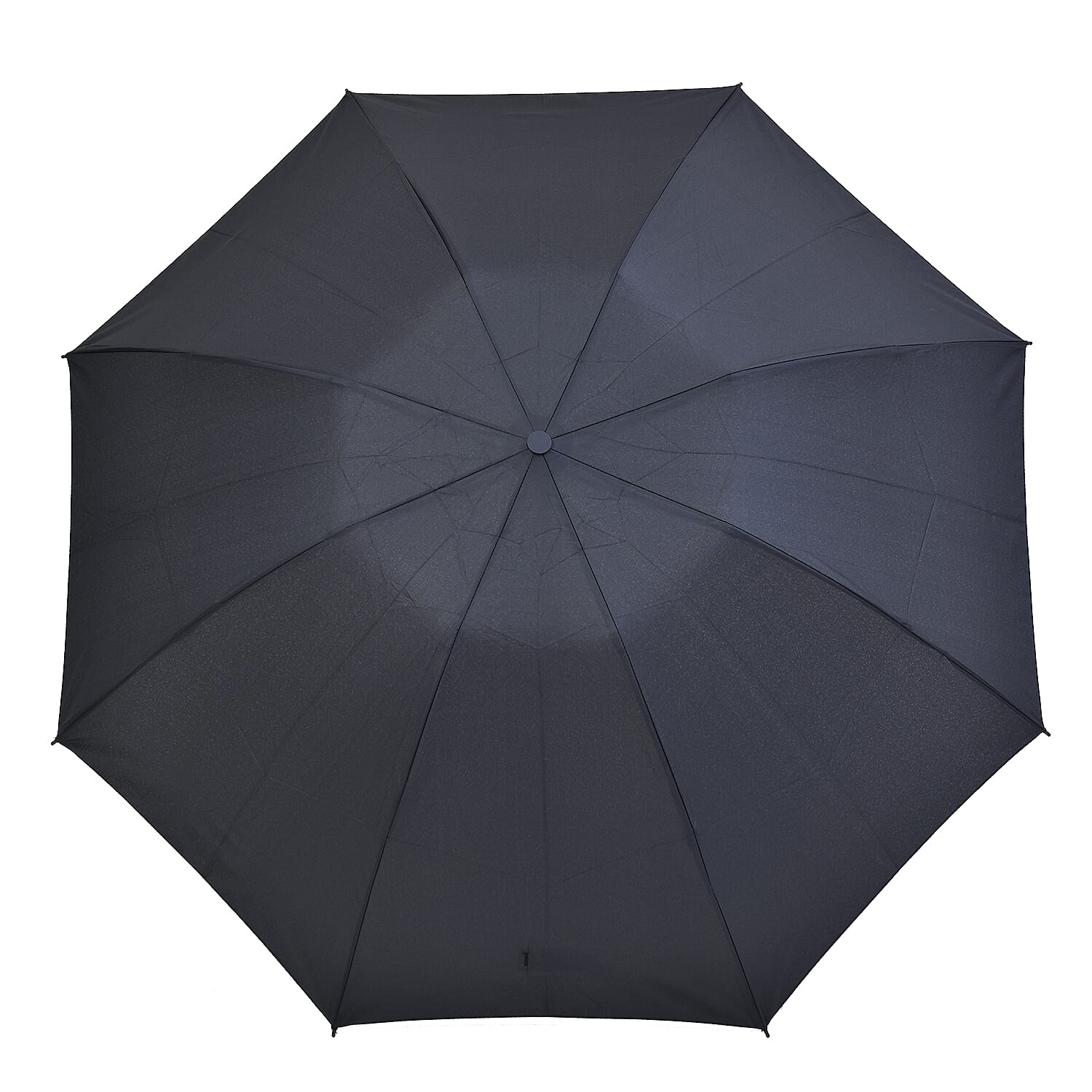 3 Fold Automatic Open Close Reverse Compact Inverted Umbrella - Black