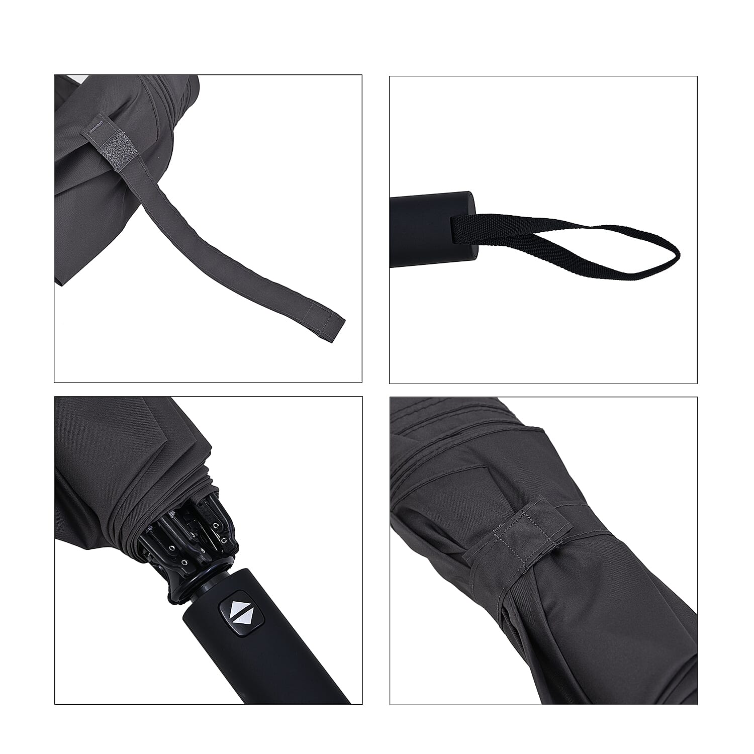 Tri Fold Automatic Open and Close Inverted Umbrella - Grey