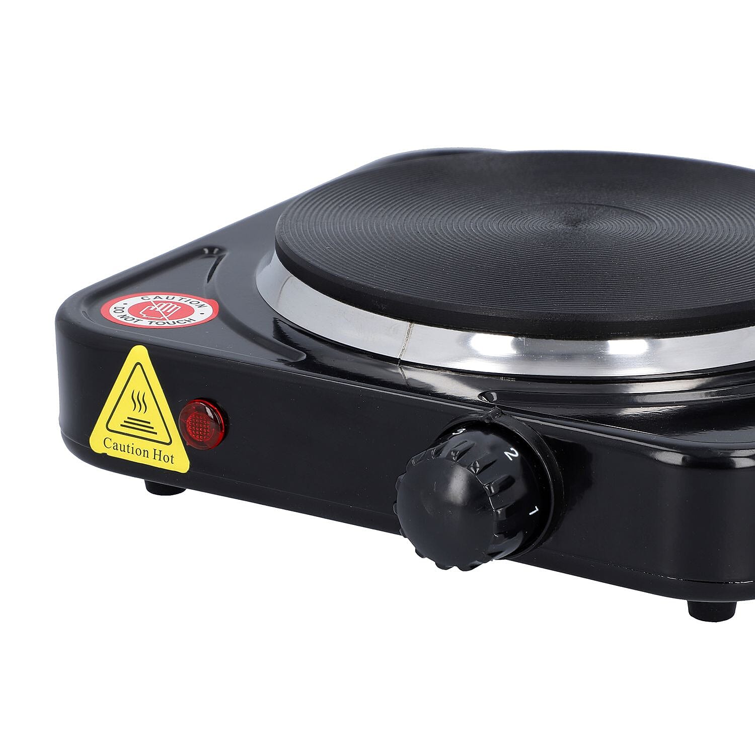 Homesmart 1000W Single Hot Plate for Cooking (Includes 5 Level of Pressure Temperature Control) - Black
