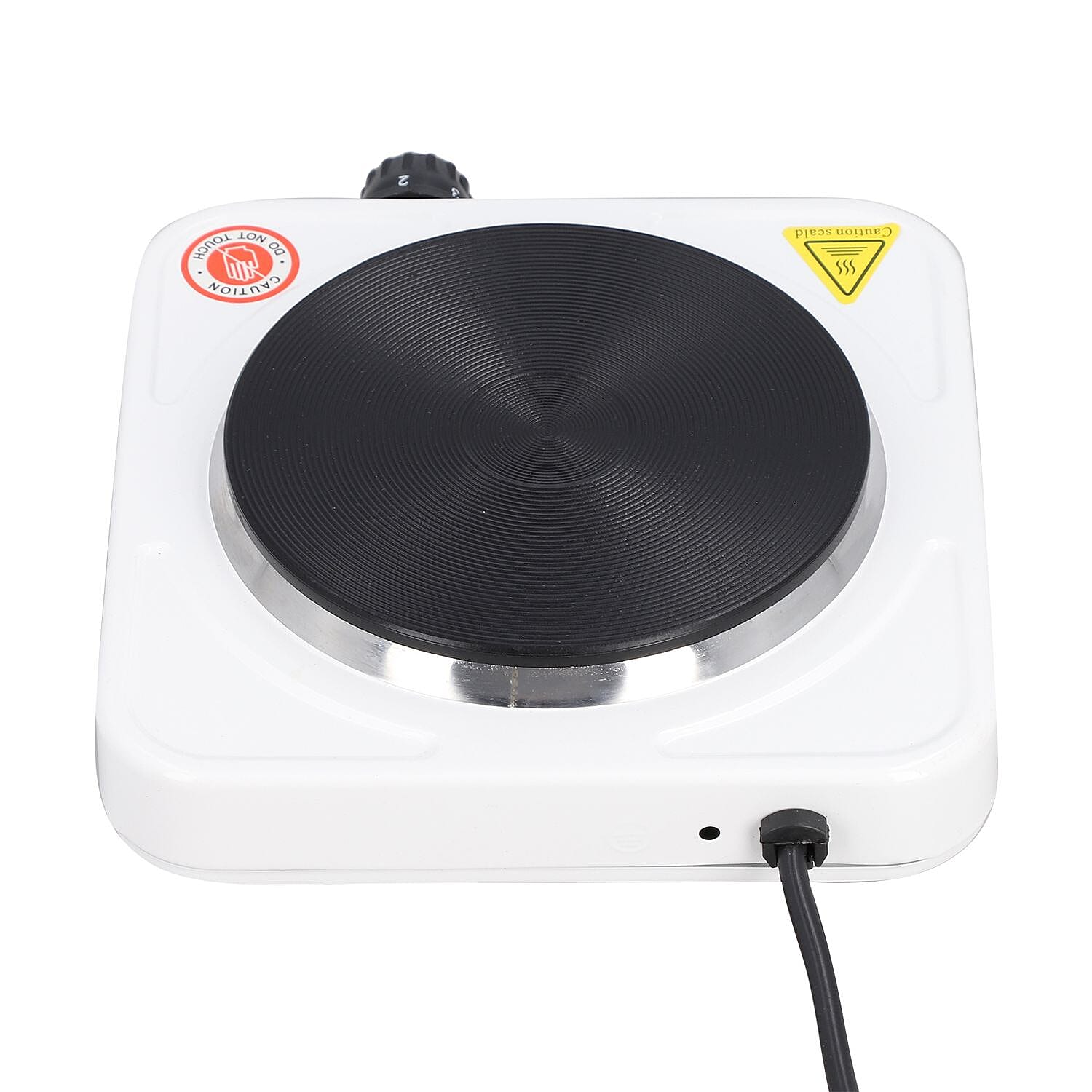 Homesmart 1000W Single Hot Plate for Cooking (Includes 5 Level of Pressure Temperature Control) - White
