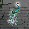 Led solar deals peacock wall light